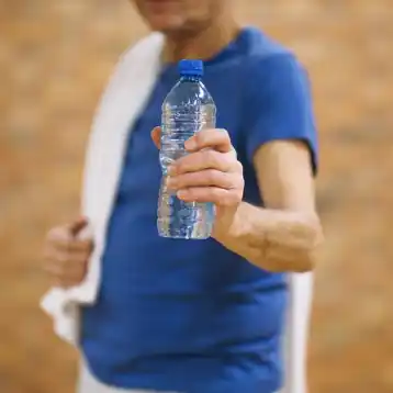 Holding water bottle